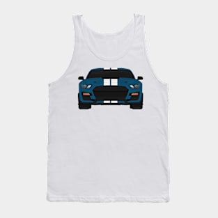 Shelby GT500 2020 Performance-Blue + White Stripes Tank Top